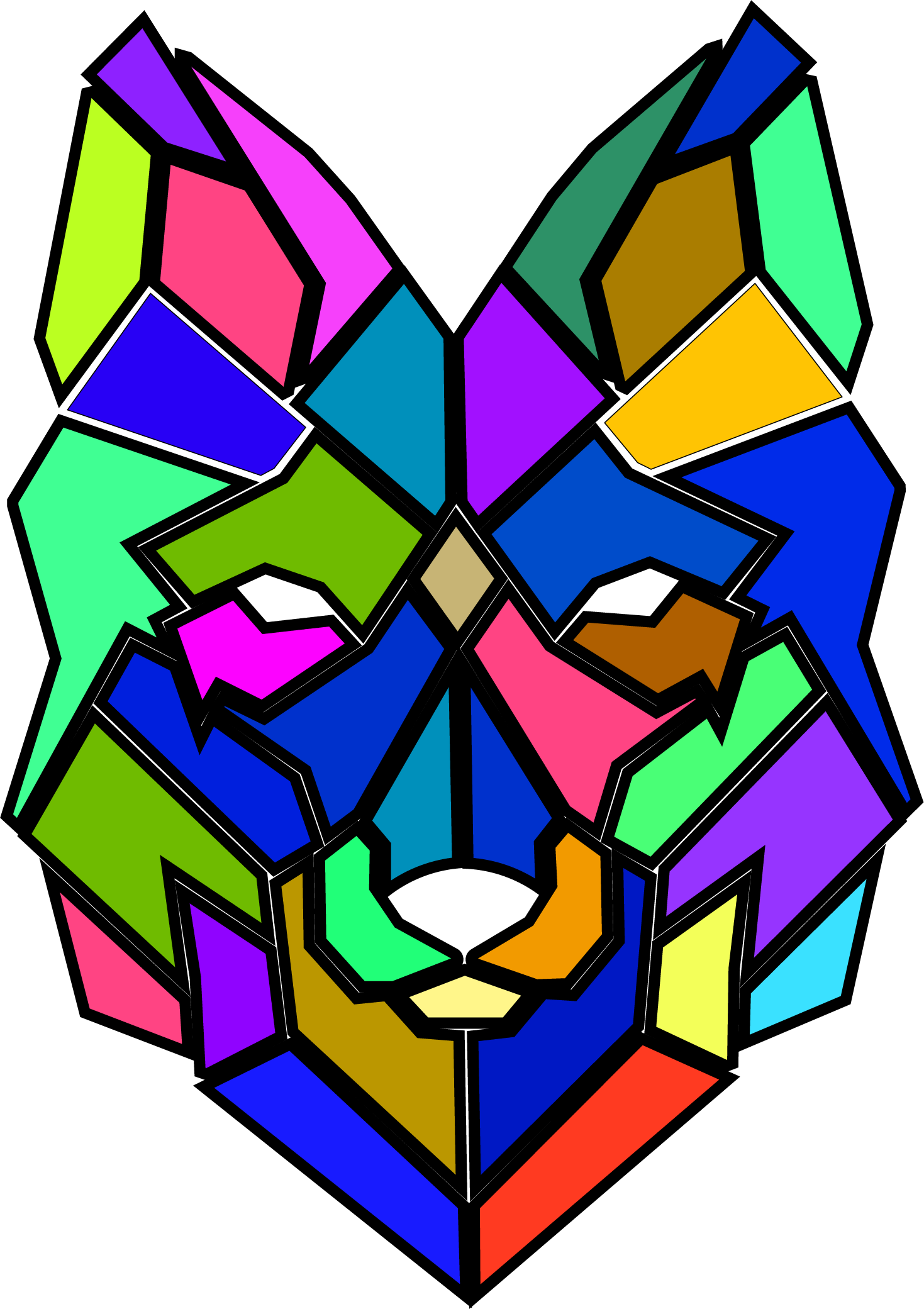 Packtown wolf logo