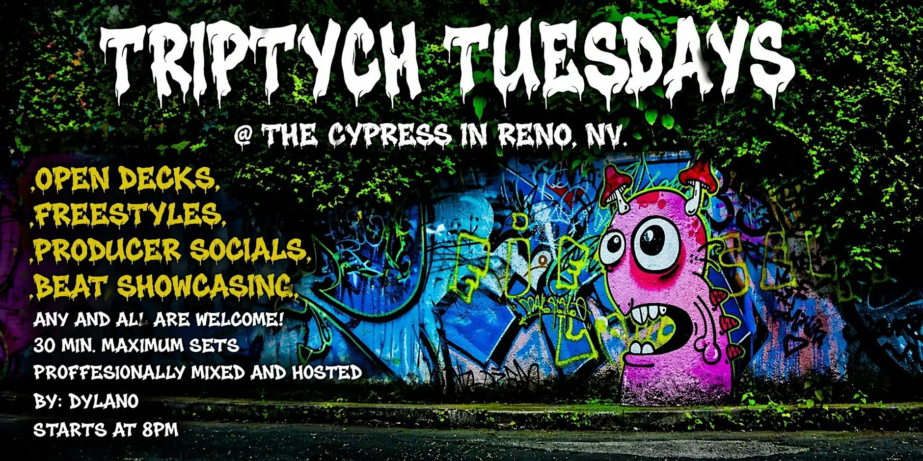 Tuesday Night Open Decks flyer