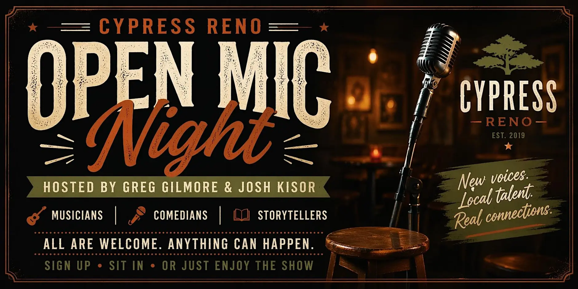 Open Mic Night flyer