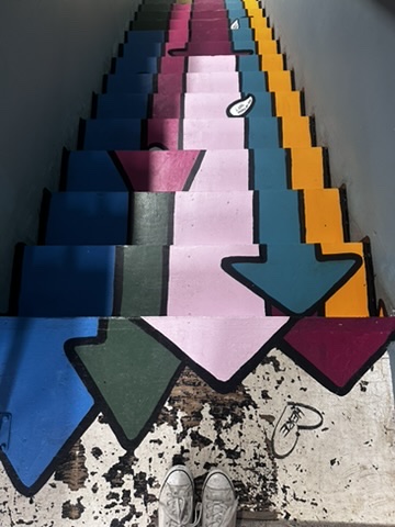 Painted arrow stairs