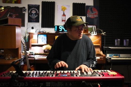 Studio keyboard session